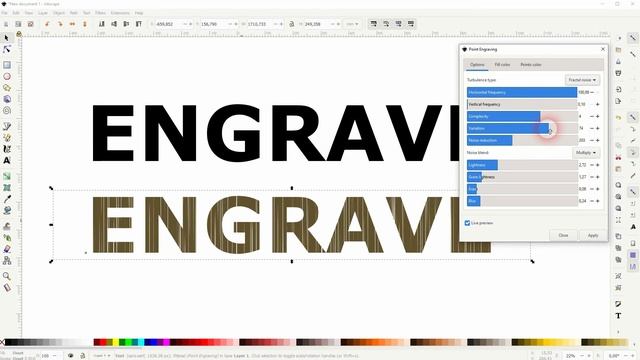 Create a Point Engraving Text Effect in Inkscape смотреть онлайн