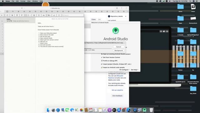 Flutter : How to clone flutter project from Bitbucket смотреть онлайн