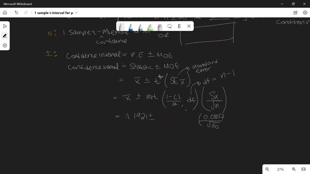1 sample t-interval for μ смотреть онлайн