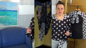 Креативная шифоновая БЛУЗА с уникальными рукавами | Обзор от Владанны гороховый принт