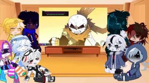 ?♪Реакция [ау]сансов на Андерверс 0.7♪?♪Reaction of [au]sans to the Underverse 0.7♪? бой