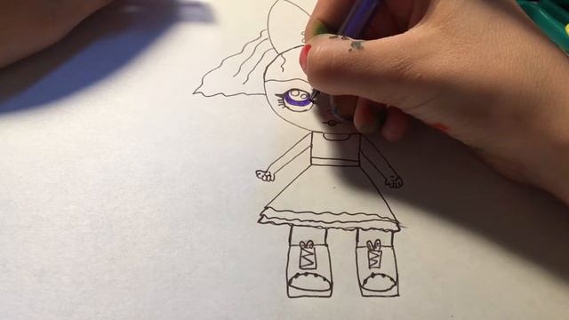 Рисуем куклу ЛОЛ смотреть онлайн