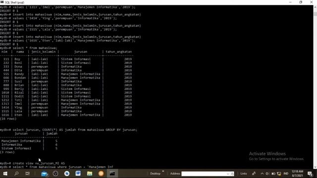 TUTORIAL MEMBUAT TABEL DAN MENERAPKAN VIEW PADA TABEL DI POSTGRESQL смотреть онлайн