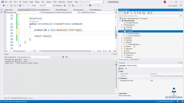 Insert data into MongoDB using Asp.Net Core MVC 5 with Repository Pattern смотреть онлайн