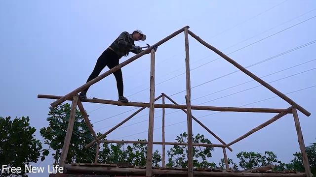 Full Video: Build Alone , 90 Days Building A Pool Apartment | Free New Life