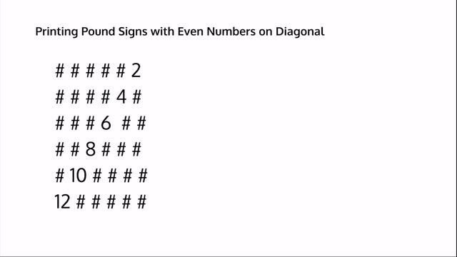 Printing Patterns with Diagonals in Java (Pound Signs & Even Numbers)| Computer Science смотреть онлайн