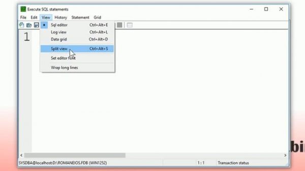 tutorial flamerobin gratis - o editor SQL
