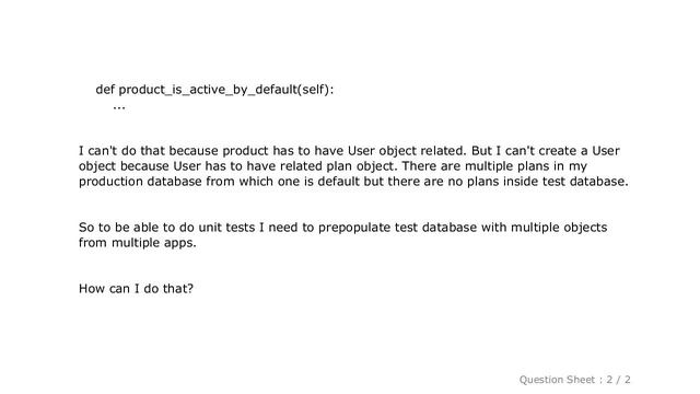 Django : How to prepopulate test database by necessary data? смотреть онлайн
