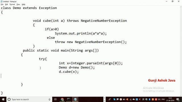 Exception Handling Part 5 throw keyword In Java In Telugu By Gunji Ashok смотреть онлайн