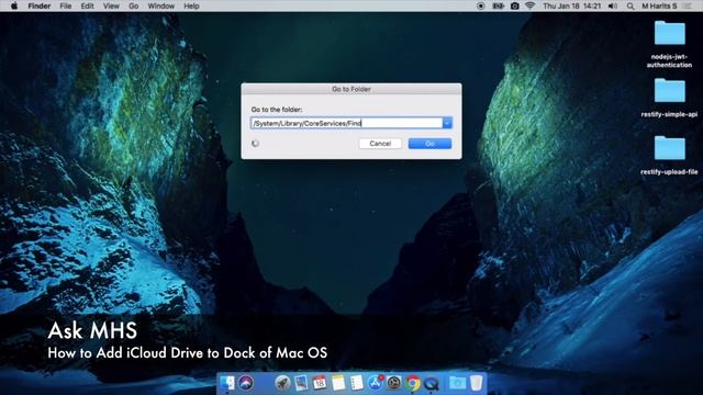 How To Add ICloud Drive To Dock Of Mac OS