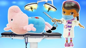 Операция для Джорджа. Видео для детей про игрушки Свинка Пеппа на русском языке