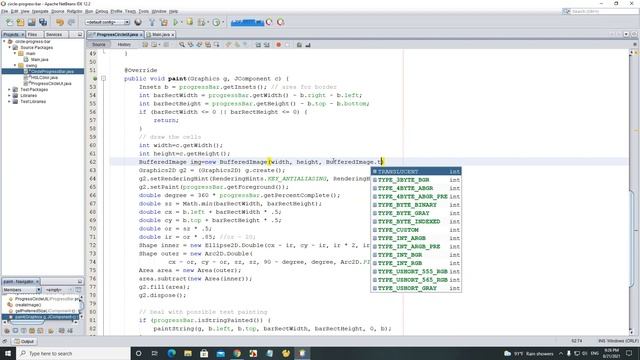 Java Swing - Gradients Circle Progress Bar смотреть онлайн