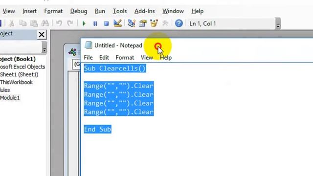 Clear Data & Cell Contents with an Excel Macro смотреть онлайн