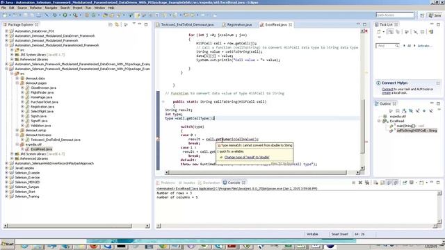 Data Driven example with Apache POI package part 2 смотреть онлайн