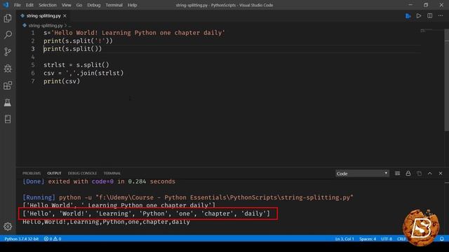 53. Python Essentials: String Splitting in Python: Breaking Strings into Substrings using Delimiter смотреть онлайн