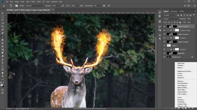 Fire Anything in Photoshop Using ONLY Brushes - Photoshop Tutorial смотреть онлайн