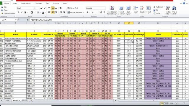 How to Create Automatic Mark-Sheet or Grade-Sheet in MS Excel (Part - 2): Making Ledger смотреть онлайн