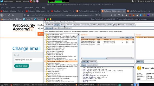Reflected XSS protected by very strict CSP, with dangling markup attack смотреть онлайн