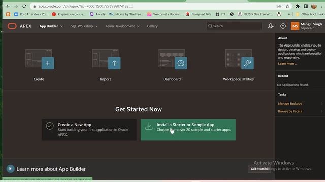 Oracle Apex Learning -Module 2 - Creating a free workspace on oracle cloud смотреть онлайн