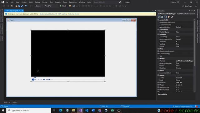 Playing a Video using Windows Media Player Tool | Winforms | Tamil | Code Screens смотреть онлайн