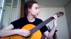 Алина Кукушкина играет на гитаре «Прелюдия» Иванов-Крамской.
