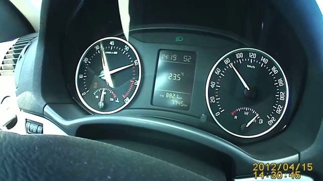 Skoda Octavia II FL 1.8 TSI AT6 Tiptronic Acceleration instruments.AVI смотреть онлайн