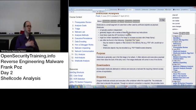 Reverse Engineering Malware Day 2 Part 7: Shellcode Analysis смотреть онлайн