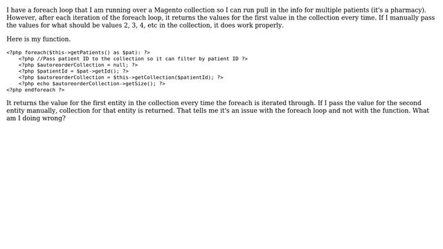 Magento: Foreach Loop Pulling Wrong Value From Collection смотреть онлайн