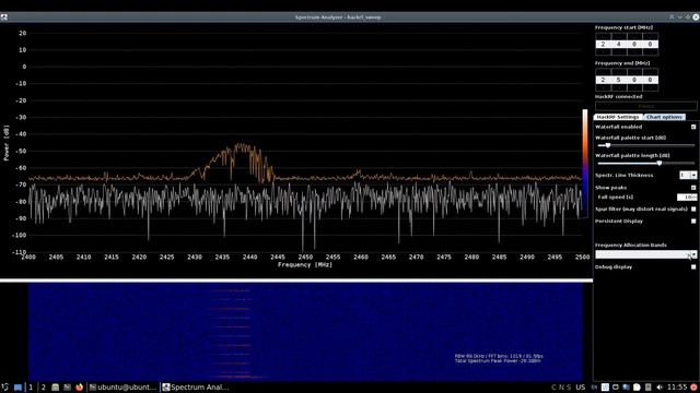 DragonOS_Pi64 Spectrum Analyzer GUI for hackrf_sweep смотреть онлайн