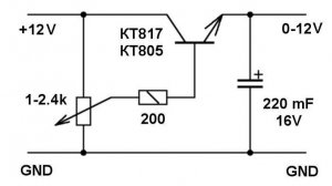 Регулятор напряжения на КТ805