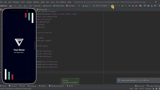How to create Modern Splash Screen with Animation using Android Studio | UI Design Material смотреть онлайн