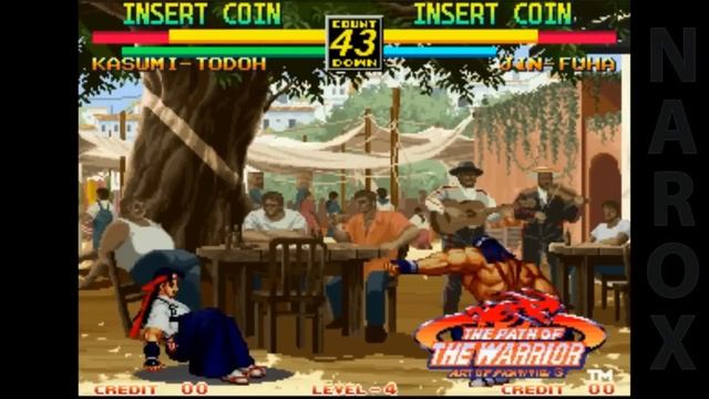 Art of Fighting 3 The Path of The Warrior / arcade attract mode auto demo / Neo Geo MVS 1996 смотреть онлайн