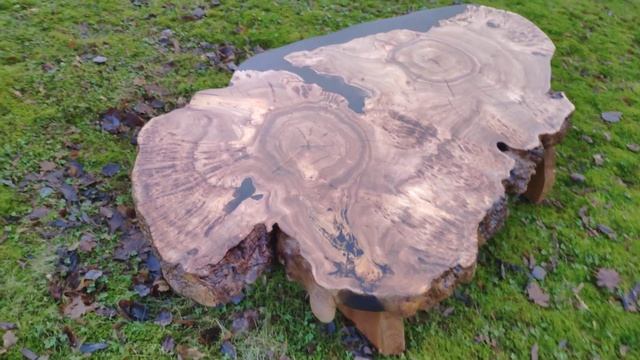 Спил карагача с эпоксидной смолой смотреть онлайн