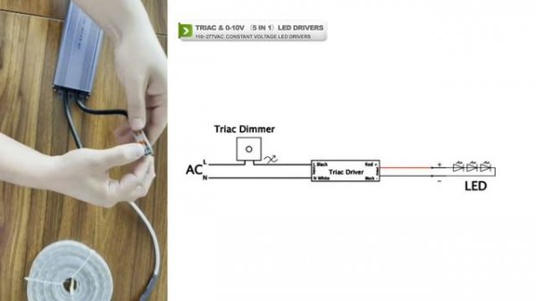 Triac+0 10v 5 in 1 dimmable led driver how to do the triac dimming connection