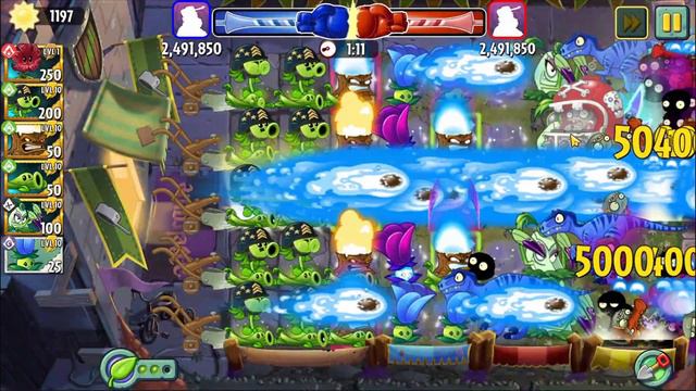 (Over 6.4M - Meteor Flower Tournament) PvZ2 Arena Week 244 S47, High Level Plants - Jade League