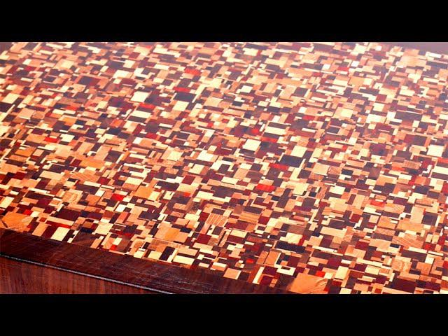 Доска с хаотичным рисунком при 10 дополнительных распилах
Chaotic pattern cutting board смотреть онлайн