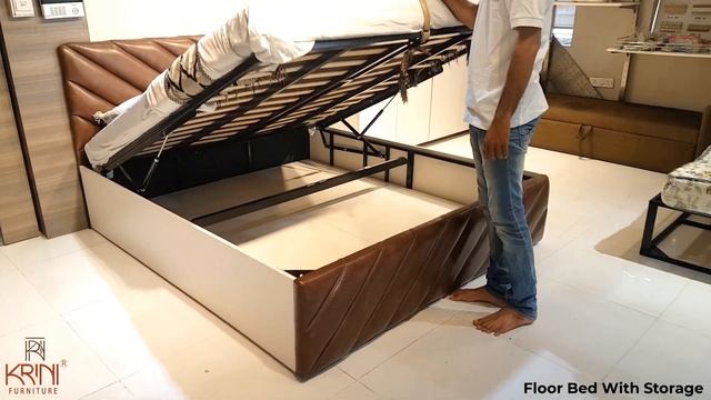 Queen Size Bed with Hydraulic Storage | Modern Queen Size Beds смотреть онлайн
