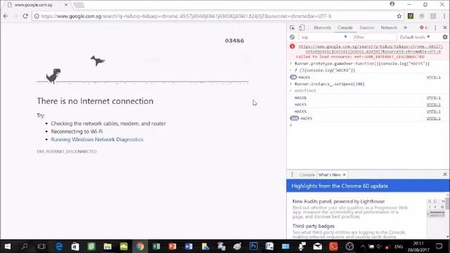 HOW TO CHEAT CHROME DINOSAUR GAME смотреть онлайн