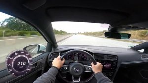 VW Golf 7 GTI Performance 245 HP | TOP SPEED Acceleration AUTOBAHN