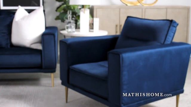Ashley Macleary Navy Sofa смотреть онлайн