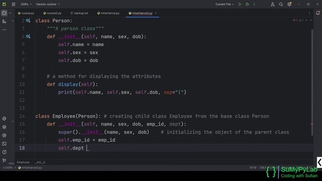 Inheritance in Python | Class Inheritance in Python | OOPs in Python | SuMyPyLab смотреть онлайн