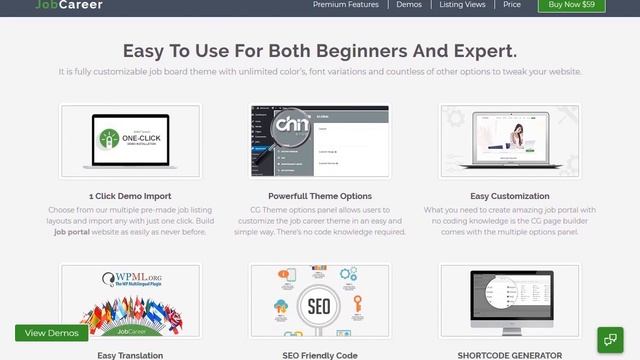 JobCareer | Job Board Responsive WordPress Theme смотреть онлайн