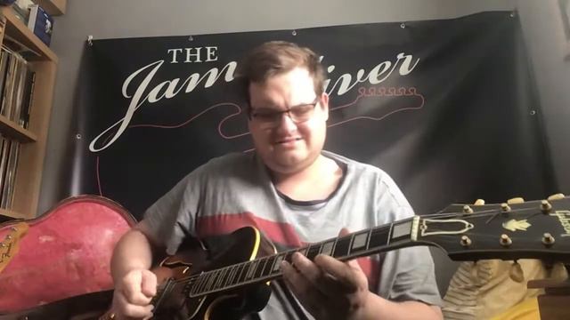 James Oliver jimmy Dawkins blues guitar backing track in Aminor 56 Gibson es 350 смотреть онлайн