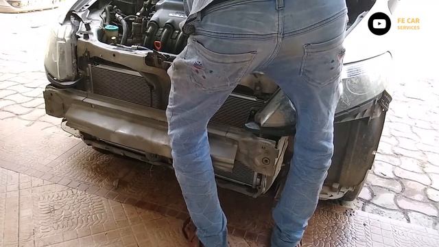 Honda Air Wave New Condenser Installing Radiator Cleaning Gas Filling HFC R134a