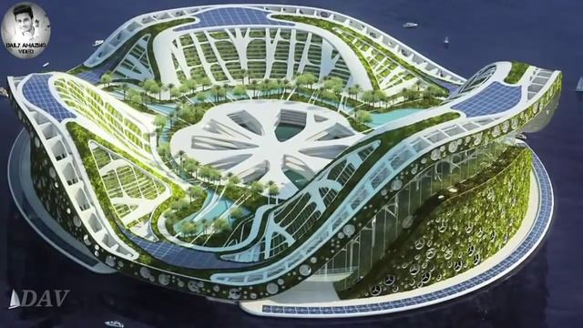Water city in Dubai, "lilypad floating city" || Daily Amazing Video смотреть онлайн
