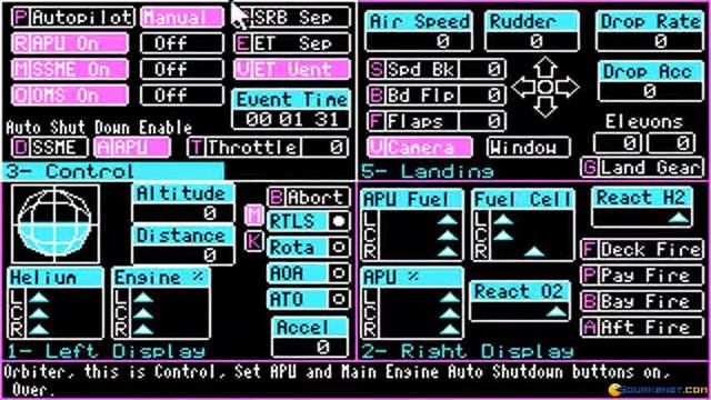 Orbiter gameplay (PC Game, 1986) смотреть онлайн