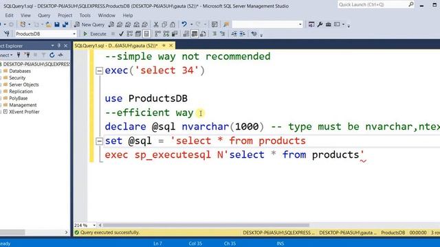 Dynamic sql query in Sql Server смотреть онлайн