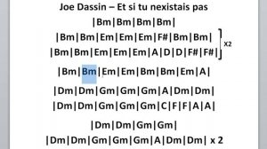 Joe Dassin – Et si tu nexistais pas (Chords)