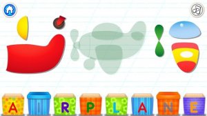 Bini ABC Alphabet #1 - Learn to write the letter A and spell the word AIRPLANE | Bini Bambini Games