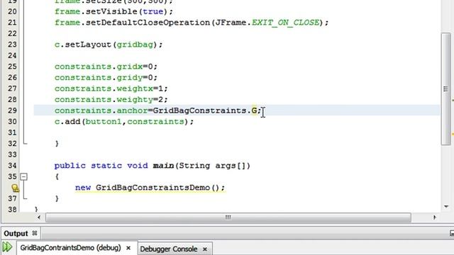 Java Programming Tutorial -GridBagConstraints-30- public static final int ABOVE_BASELINE смотреть онлайн
